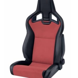 RECARO Dynamic Series Cross Sportster CS Passenger Seat in Vinyl Black / Suede Red [414.200.3164]