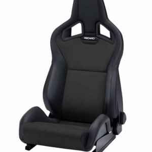 RECARO Dynamic Series Sportster CS Right-Side Seat in Black Leather with Silver Logo & Heat [410.200.3217]