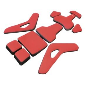 RECARO Race Series Podium Right-Pad Set (large) in Alcantara Red / Leather Black [7228656.62.1B23]